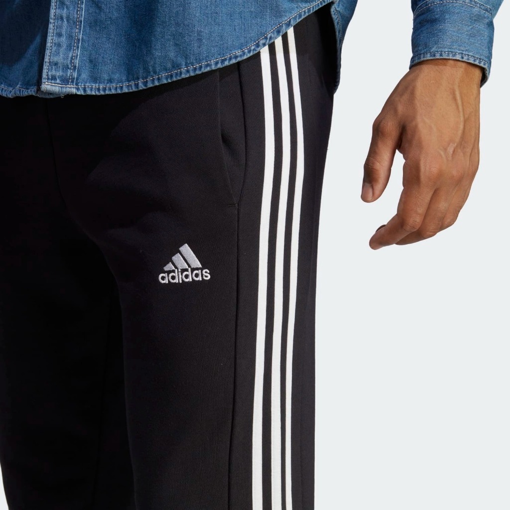 กางเกงขายาว Adidas Essentials French Terry Tapered Cuff 3-Stripes Pants [ลิขสิทธิ์แท้ Adidas Thailand][รหัส: HA4337 ]