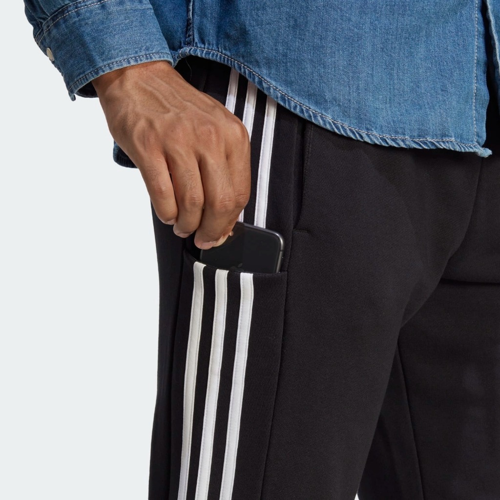 กางเกงขายาว Adidas Essentials French Terry Tapered Cuff 3-Stripes Pants [ลิขสิทธิ์แท้ Adidas Thailand][รหัส: HA4337 ]