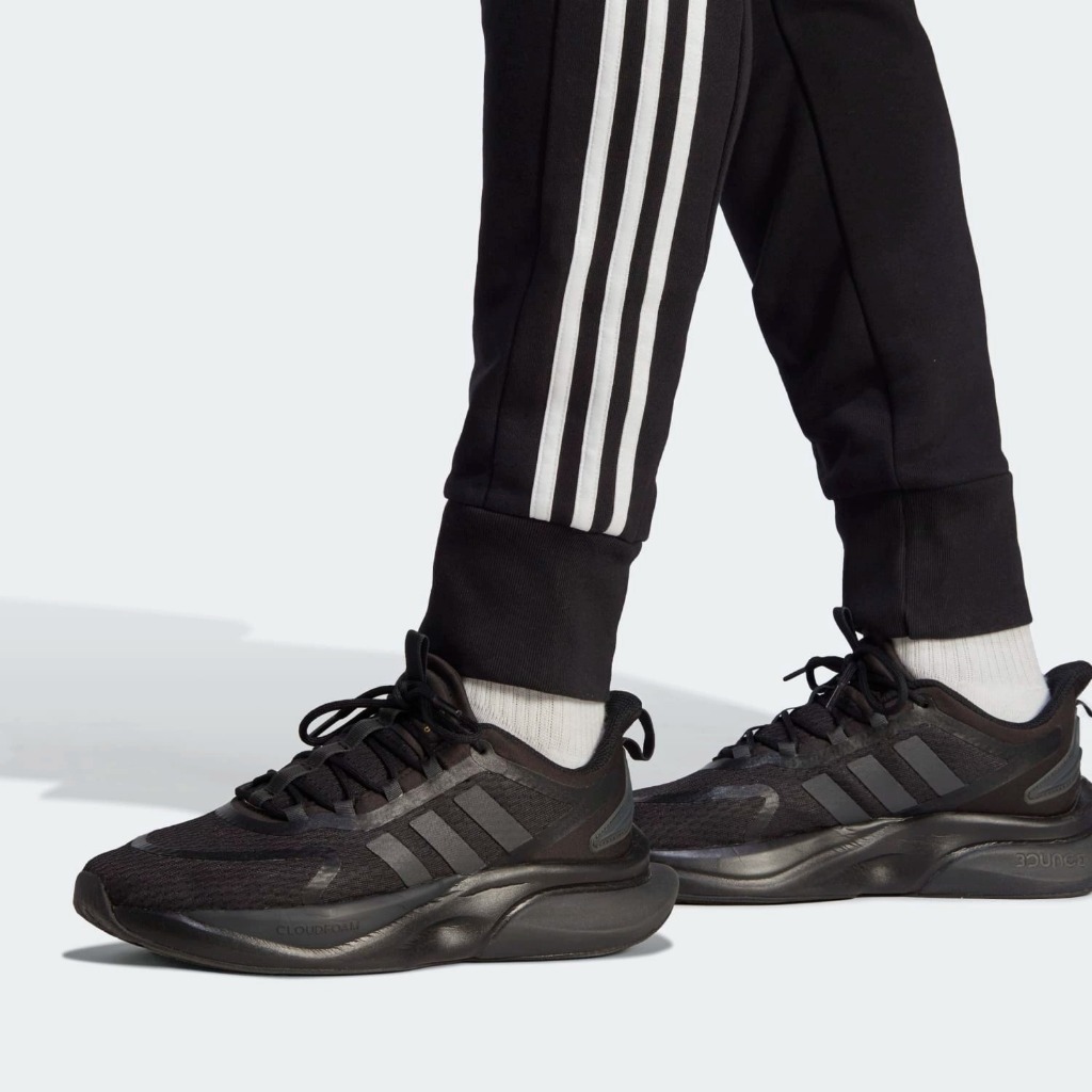 กางเกงขายาว Adidas Essentials French Terry Tapered Cuff 3-Stripes Pants [ลิขสิทธิ์แท้ Adidas Thailand][รหัส: HA4337 ]
