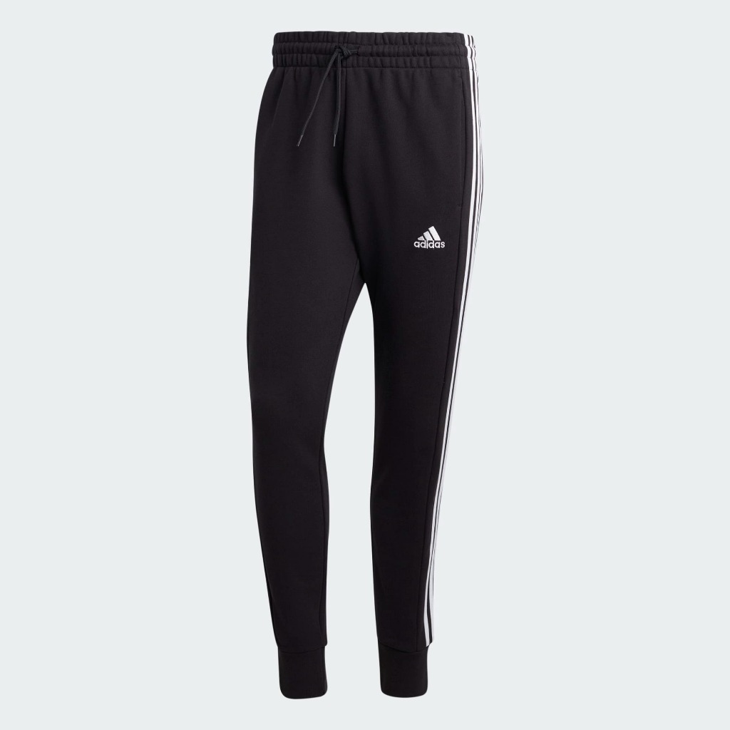 กางเกงขายาว Adidas Essentials French Terry Tapered Cuff 3-Stripes Pants [ลิขสิทธิ์แท้ Adidas Thailand][รหัส: HA4337 ]
