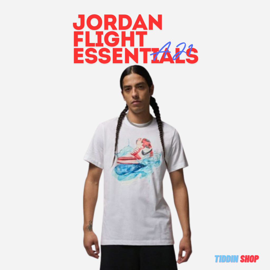 เสื้อยืดโอเวอร์ไซส์ ผู้ชาย Nike Jordan Flight Essentials AJ1 Tee [ขอแท้ NIKE ป้ายไทย][รหัส : IB3355 100 ]