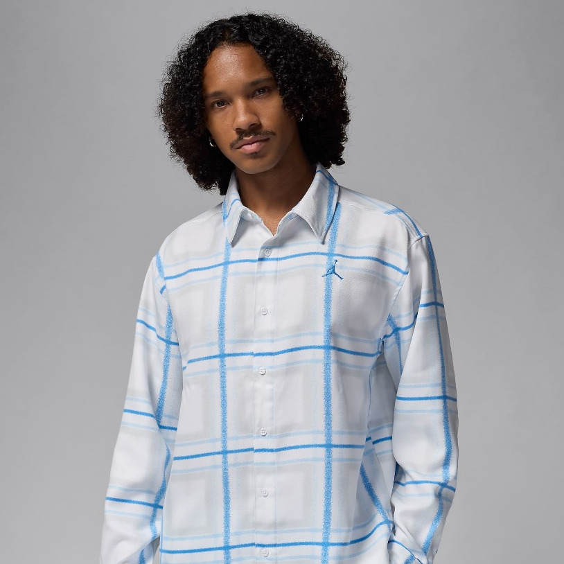 เสื้อเชิ้ตโอเวอร์ไซส์ ผู้ชาย Nike Jordan Essentials Men's Checked Flannel Top [ขอแท้ NIKE ป้ายไทย][รหัส : FZ8759 100