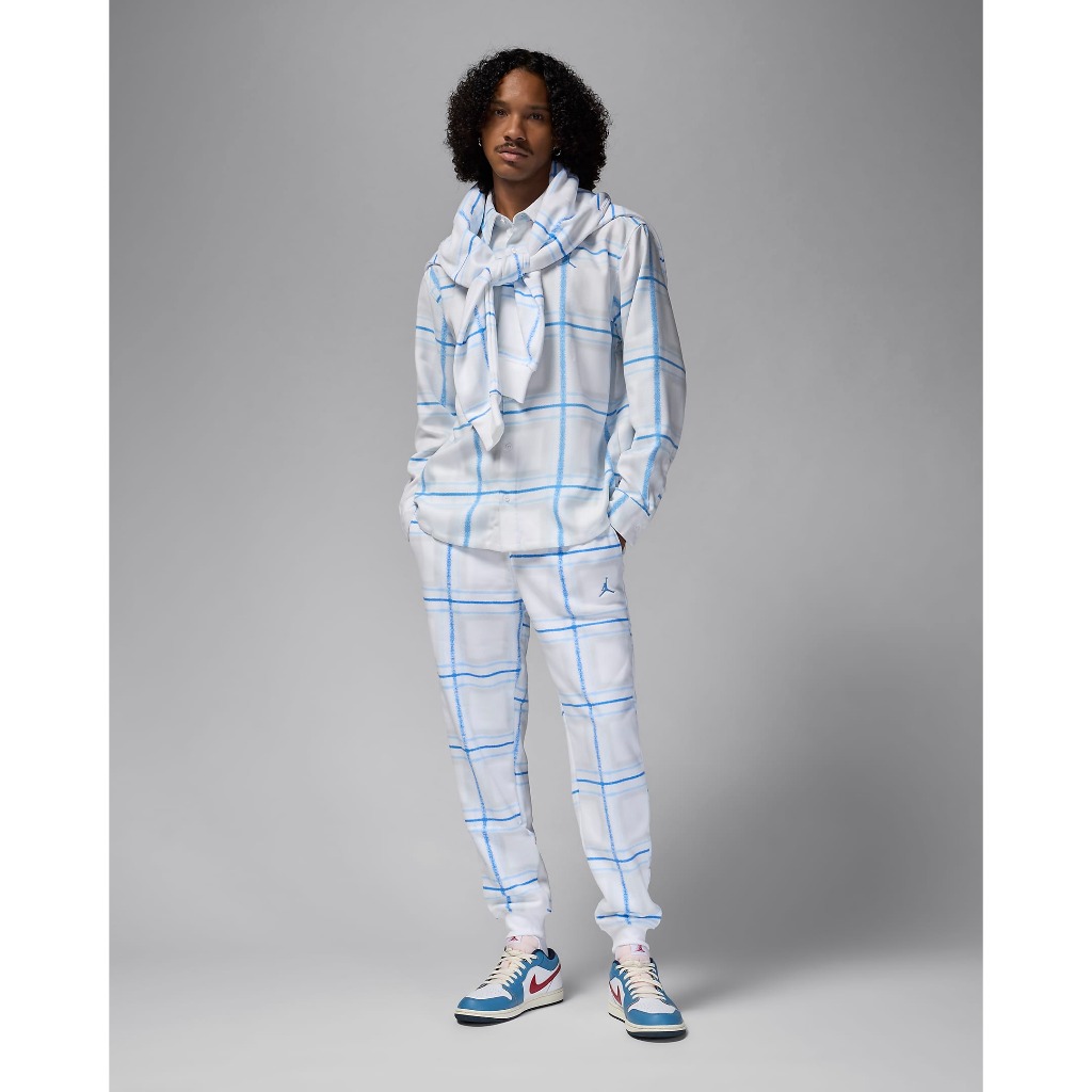 เสื้อเชิ้ตโอเวอร์ไซส์ ผู้ชาย Nike Jordan Essentials Men's Checked Flannel Top [ขอแท้ NIKE ป้ายไทย][รหัส : FZ8759 100