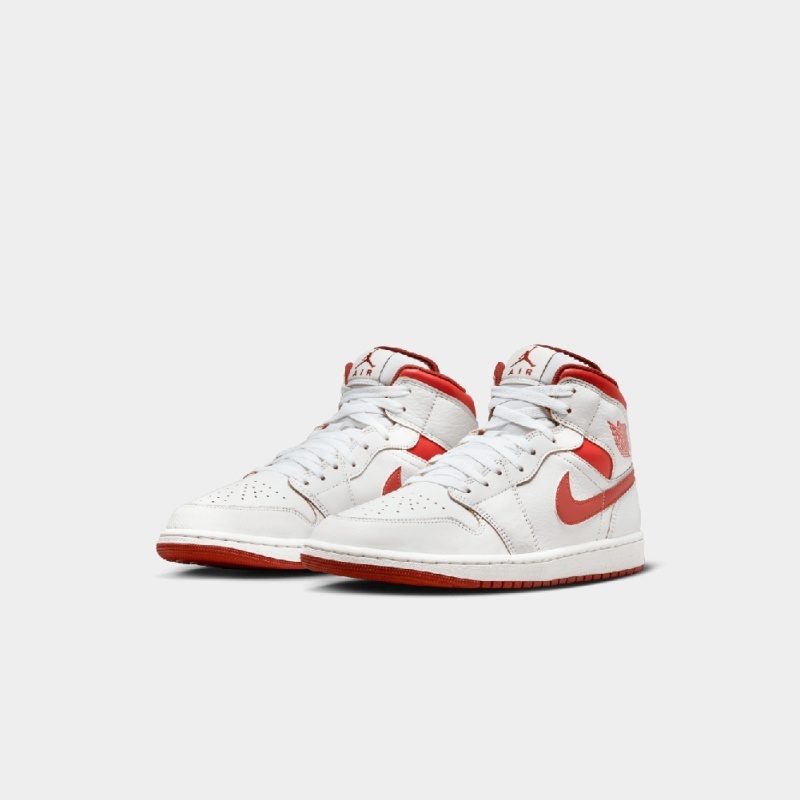 รองเท้าผู้ชาย รองเท้าลำลอง Nike AIR JORDAN 1 MID 'DUNE RED' [ลิขสิทธิ์แท้ NIKE ป้ายไทย] [รหัส FJ3458 160 ]