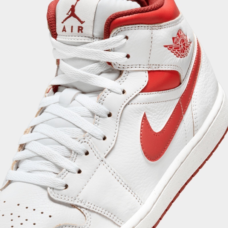 รองเท้าผู้ชาย รองเท้าลำลอง Nike AIR JORDAN 1 MID 'DUNE RED' [ลิขสิทธิ์แท้ NIKE ป้ายไทย] [รหัส FJ3458 160 ]
