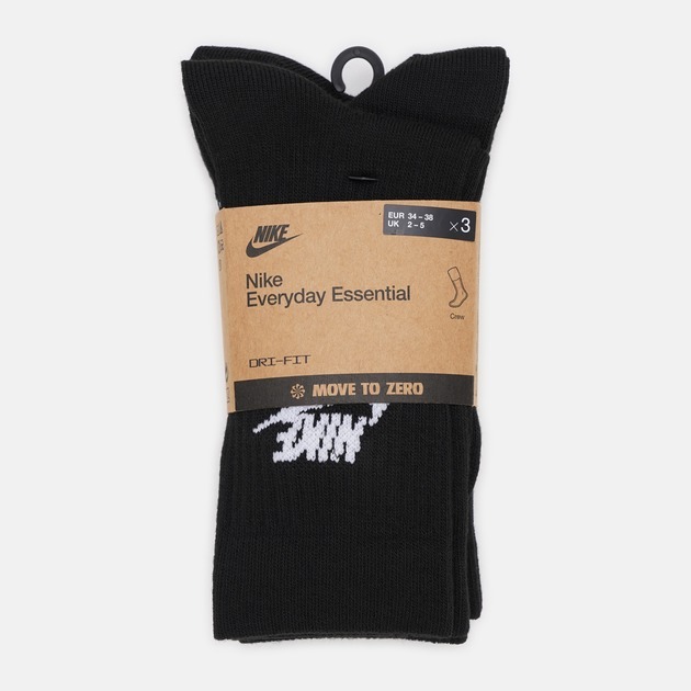 ถุงเท้าข้อยาว (3 คู่) Nike Sportswear Everyday Essential Socks (3 Pairs) ลิขสิทธิ์แท้ NIKE Thailand][ DX5025 010 ]