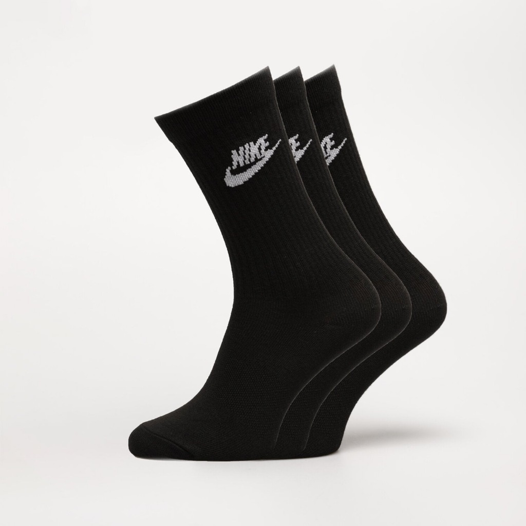 ถุงเท้าข้อยาว (3 คู่) Nike Sportswear Everyday Essential Socks (3 Pairs) ลิขสิทธิ์แท้ NIKE Thailand][ DX5025 010 ]