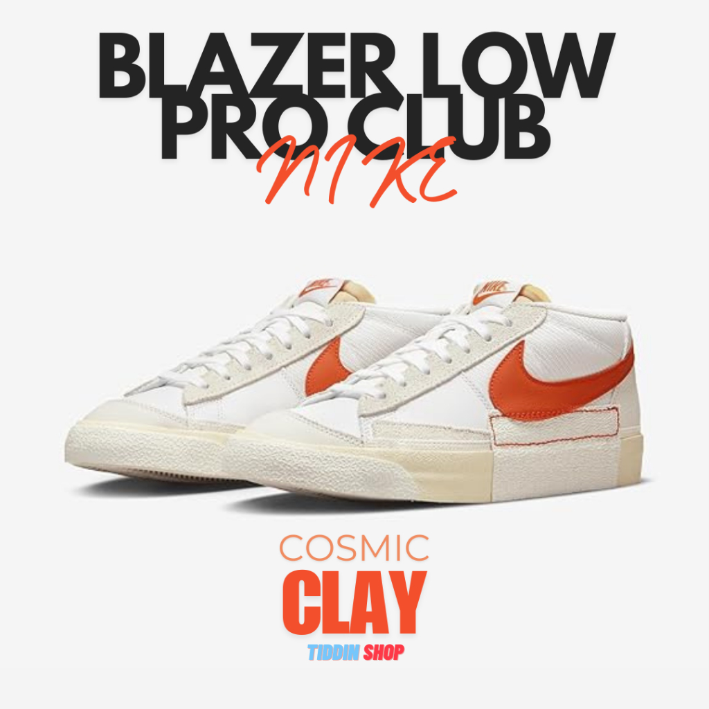 รองเท้าผู้ชาย Nike Blazer Low Pro Club [ลิขสิทธิ์แท้ NIKE ป้ายไทย][รหัส FJ3694 101 ]