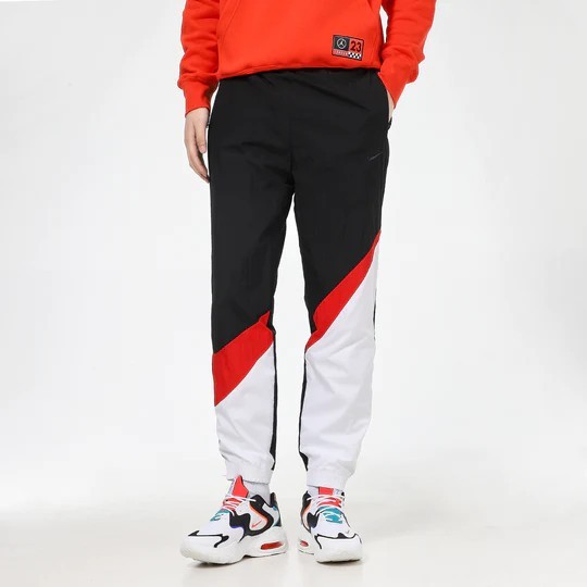 กางเกงขายาว ผ้าร่ม มีซับใน Nike NSW HBR PANT WVN STMT Men รหัส AR9895 011  ลิขสิทธิ์แท้ NIKE ป้ายไทย