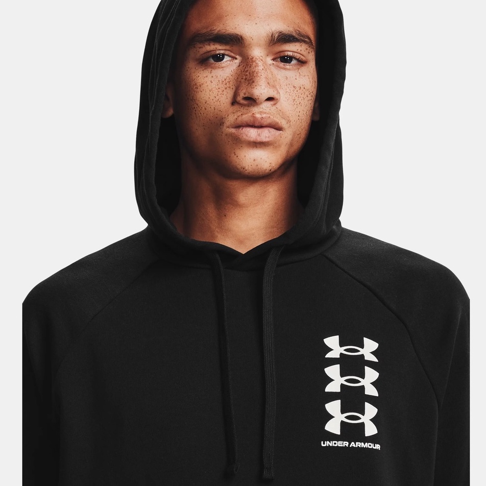 เสื้อฮู้ด Under Armour Mens Rival Fleece Multilogo Short Sleeve Hoodie ลิขสิทธิ์แท้ รหัส 1357069 / 1357094
