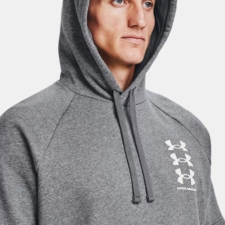 เสื้อฮู้ด Under Armour Mens Rival Fleece Multilogo Short Sleeve Hoodie ลิขสิทธิ์แท้ รหัส 1357069 / 1357094