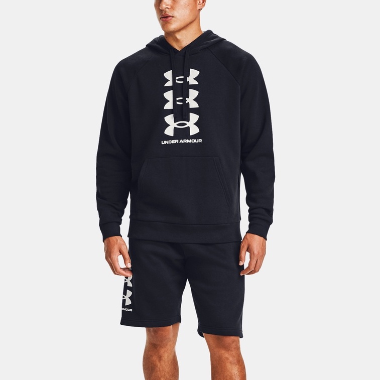 เสื้อฮู้ดแขนยาว Under Armour Men's Rival Fleece Multilogo Short Long Hoodie [ลิขสิทธิ์แท้][รหัส : 1357094 001 / 012 ]