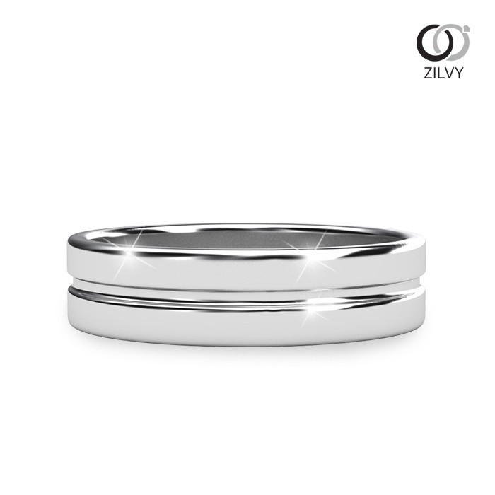 Zilvy - แหวนชาย White Gold  (BR044)