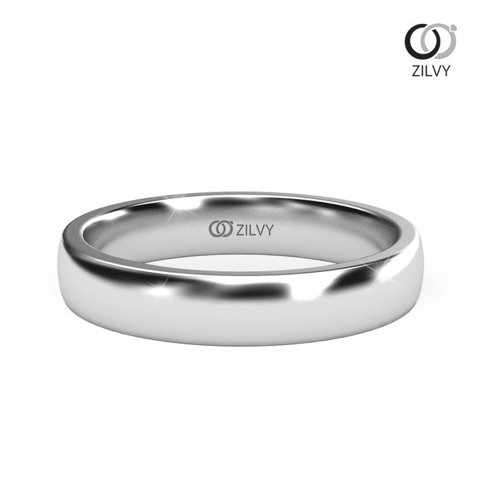Zilvy Pakorn - แหวนชาย White Gold  3MM(BR225)
