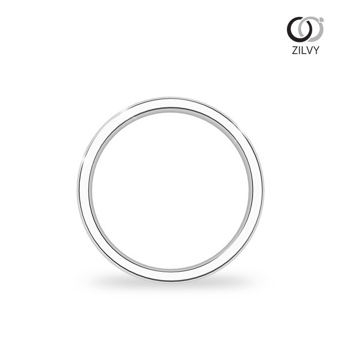 Zilvy Pakorn - แหวนชาย White Gold  3MM(BR225)