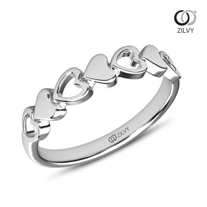 Zilvy Minimal Ring - แหวนคู่เพชรน้ำร้อย (BR520/GR1409)