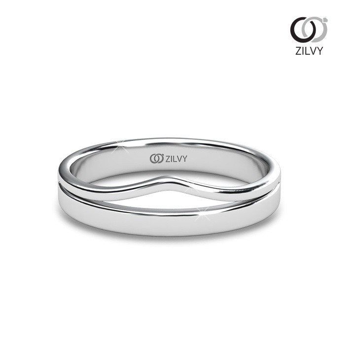 Zilvy Minimal Ring - แหวนคู่เพชรน้ำร้อย (BR499/GR1405)