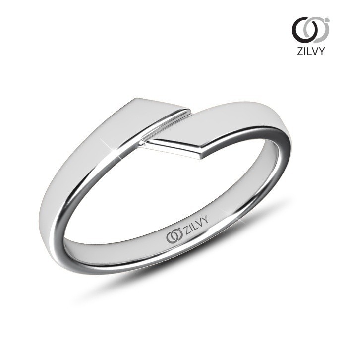 Zilvy Minimal Ring - แหวนคู่เพชรน้ำร้อย (BR507/GR1376)