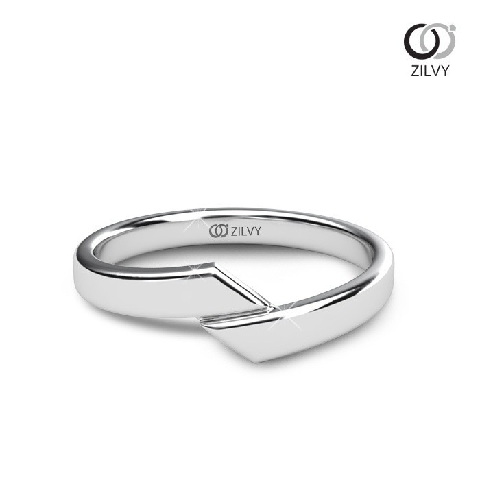 Zilvy Minimal Ring - แหวนคู่เพชรน้ำร้อย (BR507/GR1376)