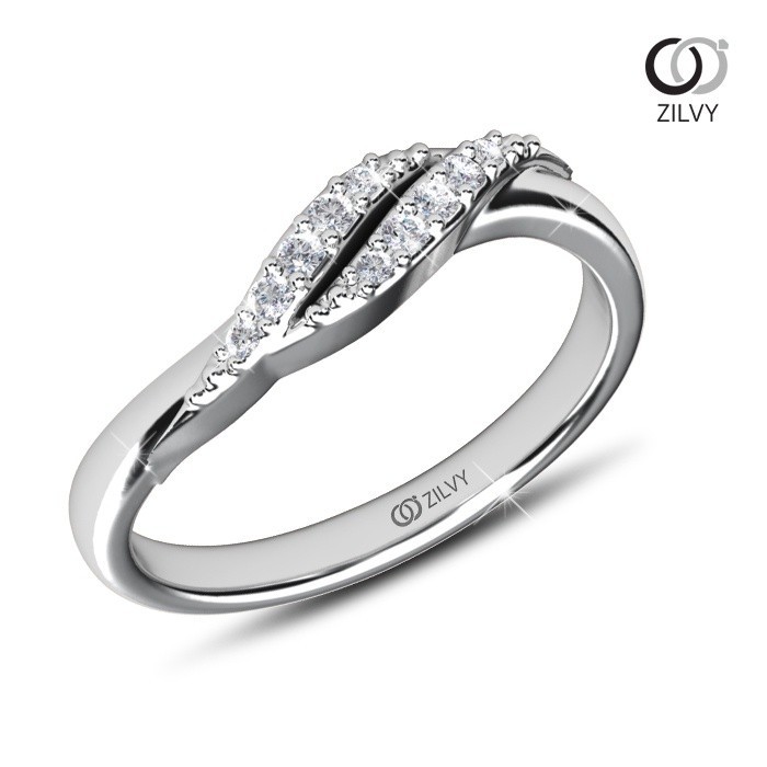 Zilvy Minimal Ring - แหวนคู่เพชรน้ำร้อย (BR512/GR1448)
