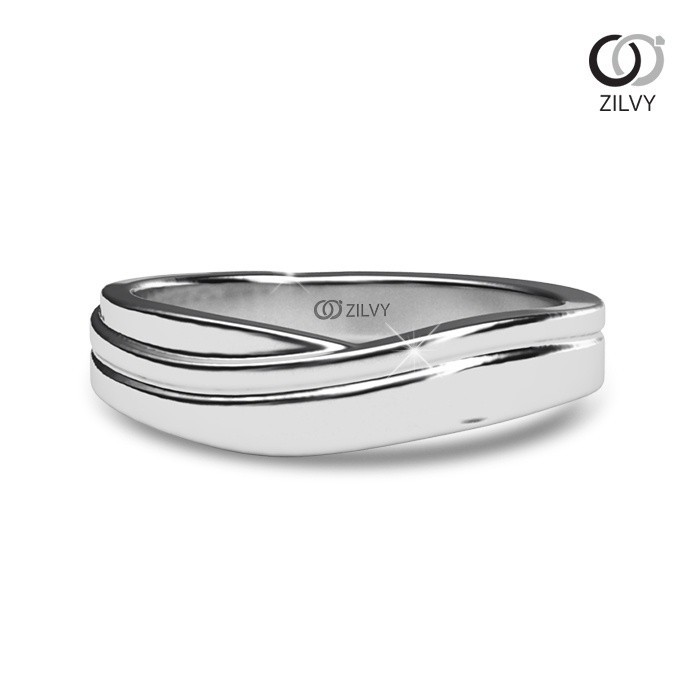 Zilvy Minimal Ring - แหวนคู่เพชรน้ำร้อย (BR554/GR1425)