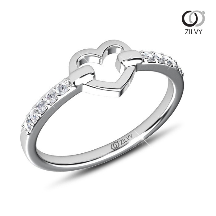 Zilvy Minimal Ring - แหวนคู่เพชรน้ำร้อย (BR554/GR1425)