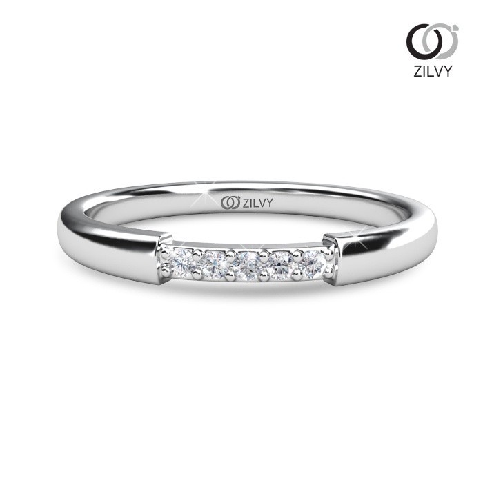 Zilvy Minimal Ring - แหวนคู่เพชรน้ำร้อย (BR509/GR1446)