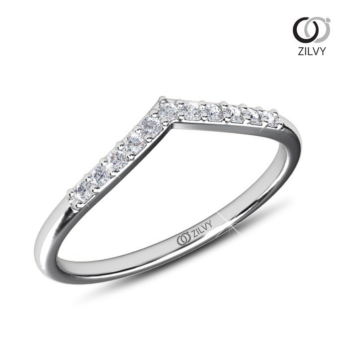 Zilvy Minimal Ring - แหวนคู่เพชรน้ำร้อย (BR510/GR1447)