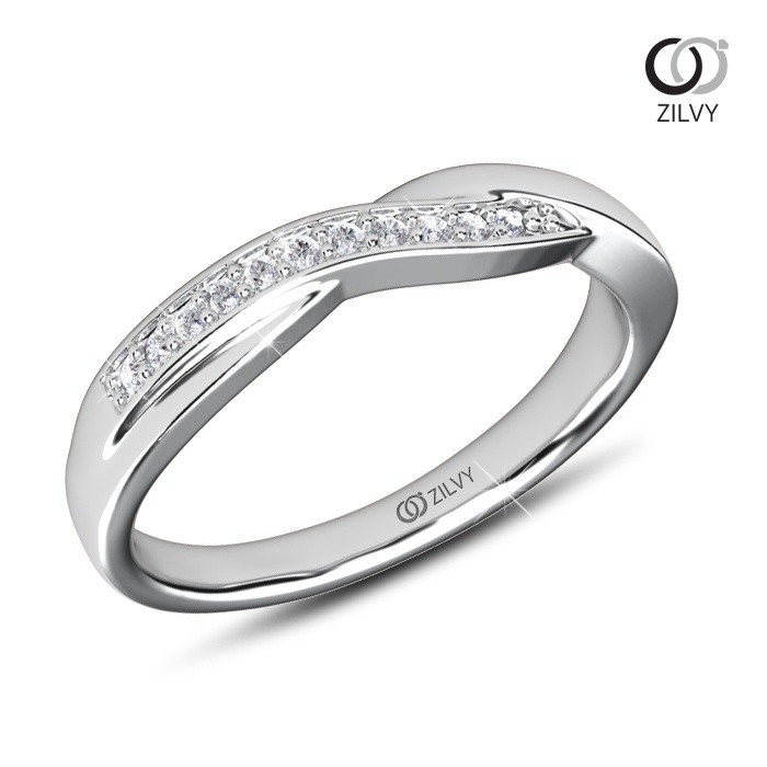 Zilvy Minimal Ring - แหวนคู่เพชรน้ำร้อย (BR501/GR1336)