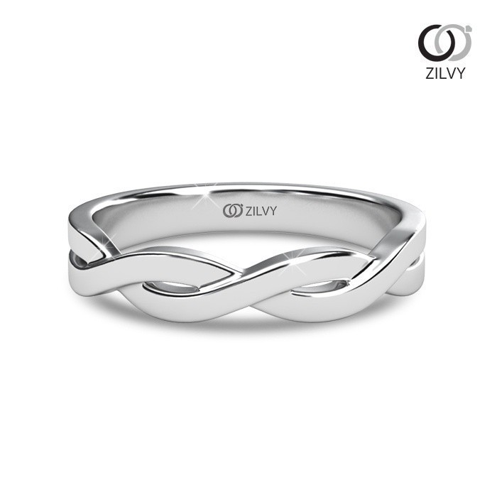 Zilvy Minimal Ring - แหวนคู่เพชรน้ำร้อย (BR521/GR1105)