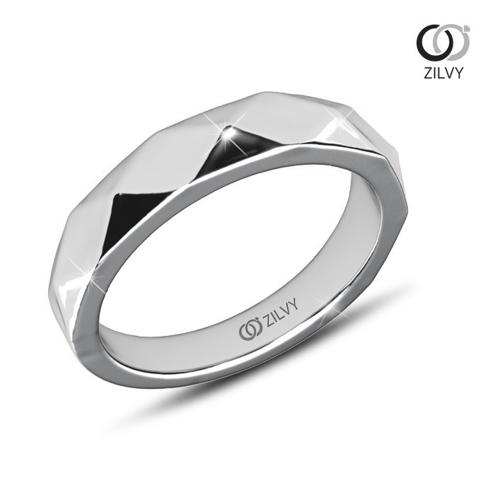 Zilvy Minimal Ring - แหวนคู่เพชรน้ำร้อย (BR508/GR1455)