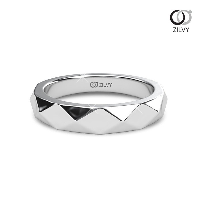 Zilvy Minimal Ring - แหวนคู่เพชรน้ำร้อย (BR508/GR1455)