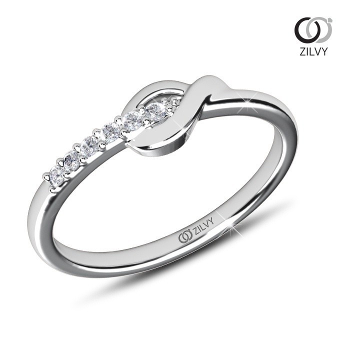 Zilvy Minimal Ring - แหวนคู่เพชรน้ำร้อย (BR508/GR1455)