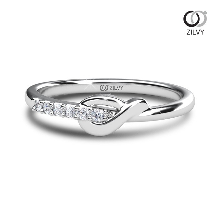 Zilvy Minimal Ring - แหวนคู่เพชรน้ำร้อย (BR508/GR1455)