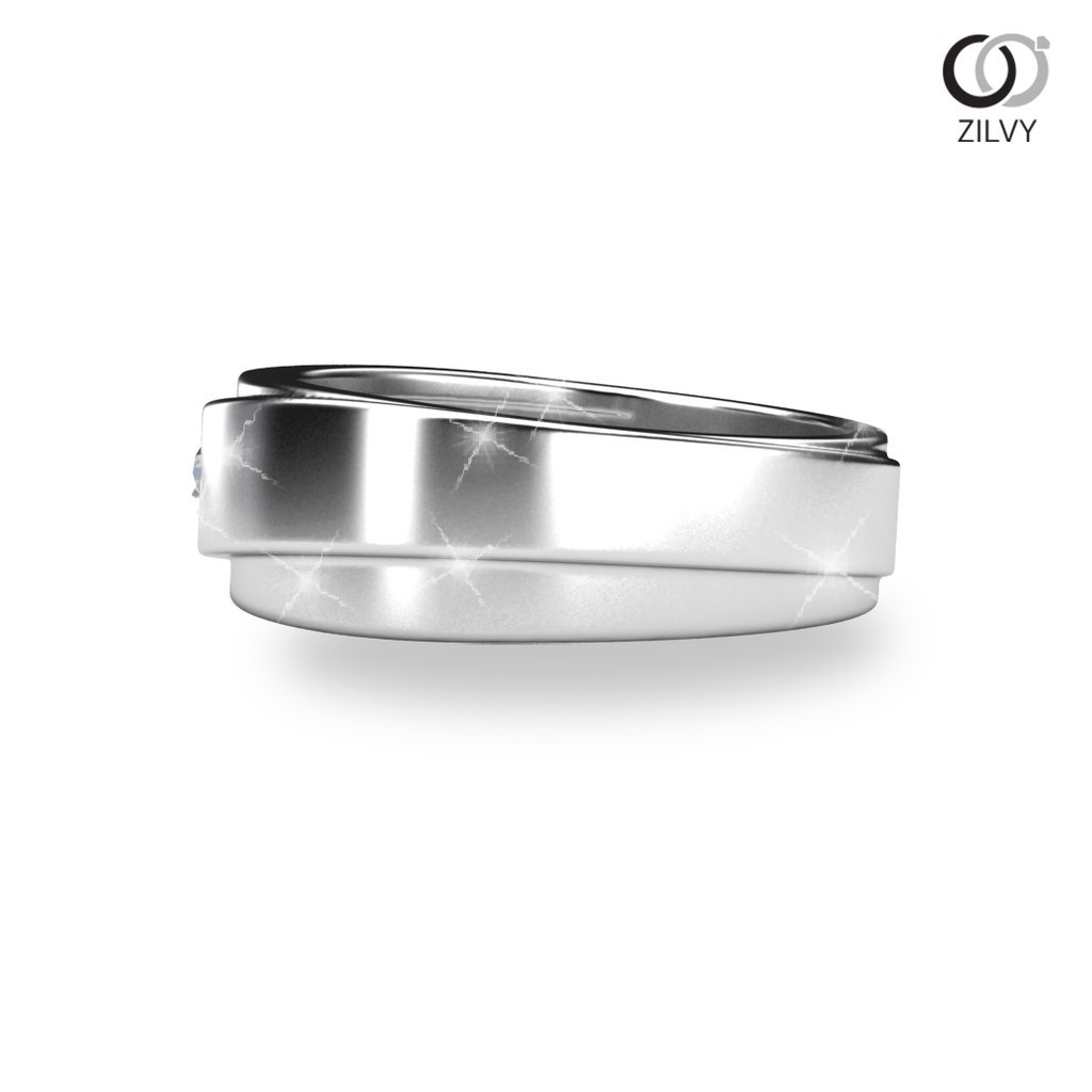 Zilvy - แหวนเพชรชาย น้ำร้อย 0.20 กะรัต (BR187)