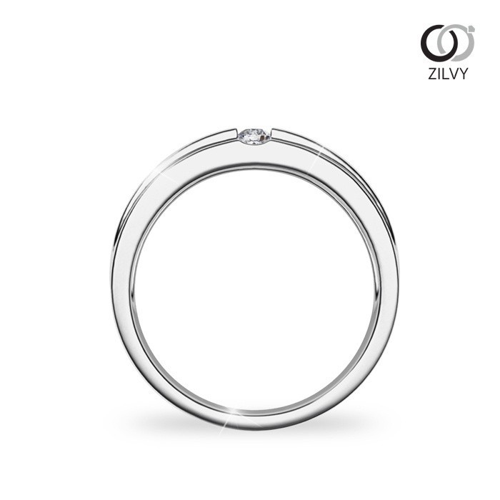 Zilvy - แหวนชายเพชรน้ำร้อย 0.05 กะรัต (BR188)