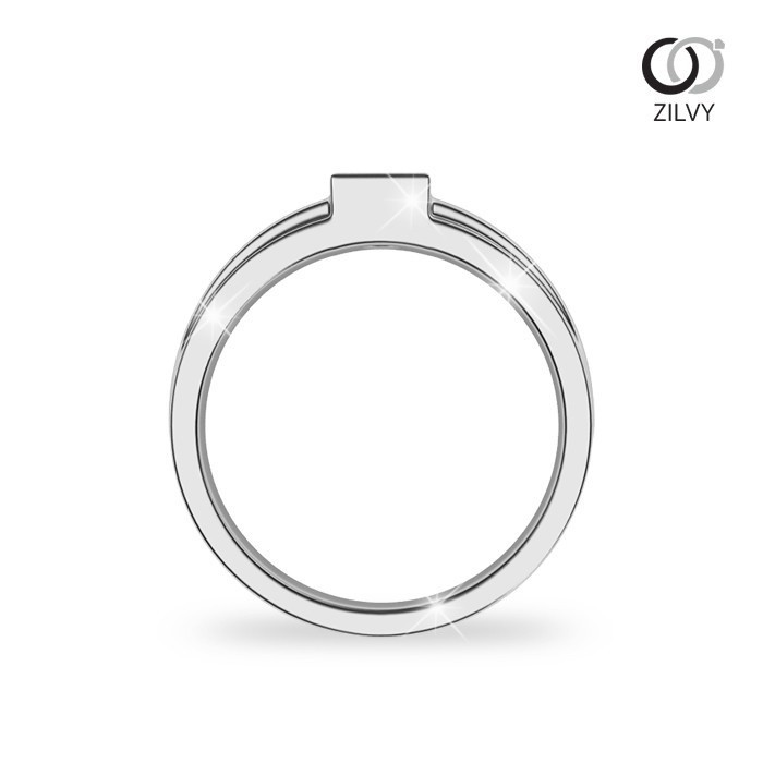 Zilvy - แหวนชายเพชรน้ำร้อย 0.10 กะรัต (BR158)
