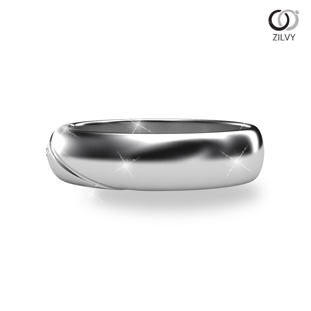 Zilvy - แหวนชายเพชรน้ำร้อย 0.10 กะรัต (BR163)