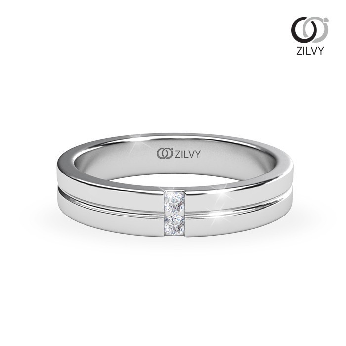 Zilvy - แหวนชายเพชรน้ำร้อย 0.04 กะรัต (GR1068)