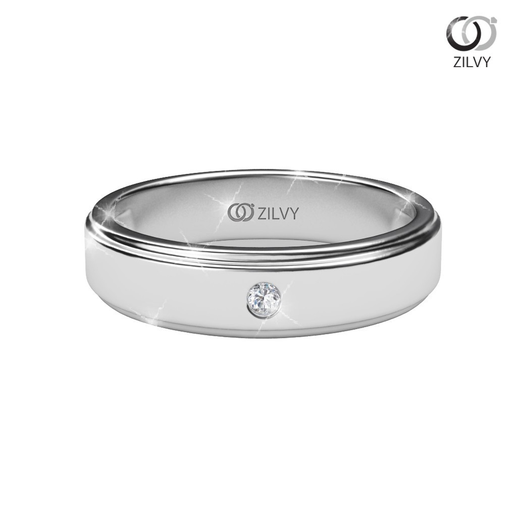 Zilvy Arkom - แหวนชายเพชรน้ำร้อย 0.03 กะรัต (BR146)