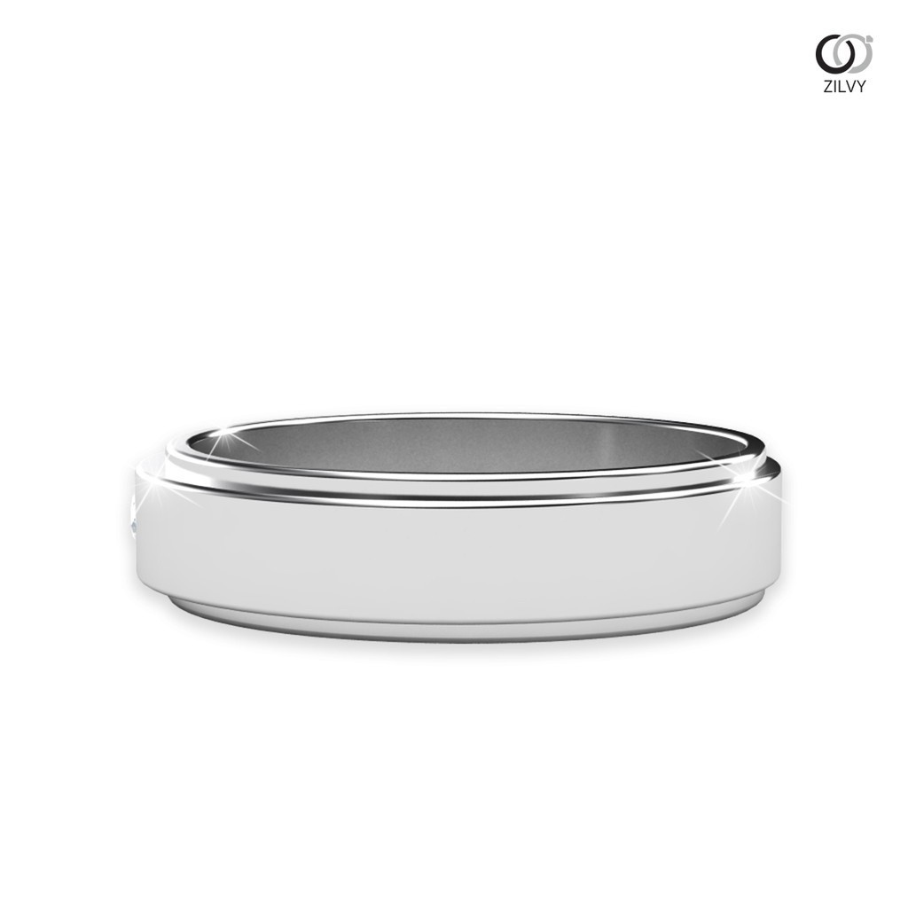 Zilvy - แหวนชายเพชรน้ำร้อย 0.10 กะรัต (BR107)