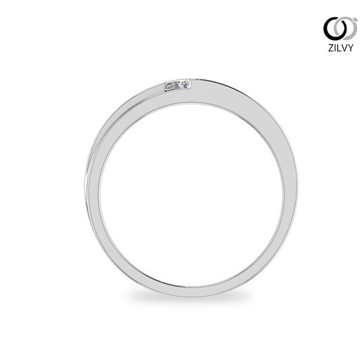 Zilvy แหวนชายเพชรน้ำร้อย 0.10 กะรัต (BR079)