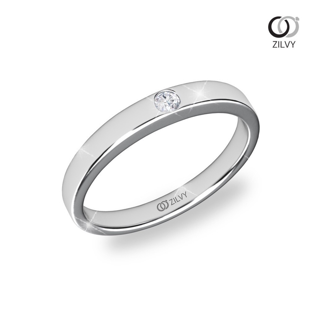 Zilvy - แหวนชายเพชรน้ำร้อย 0.05 กะรัต (BR369)