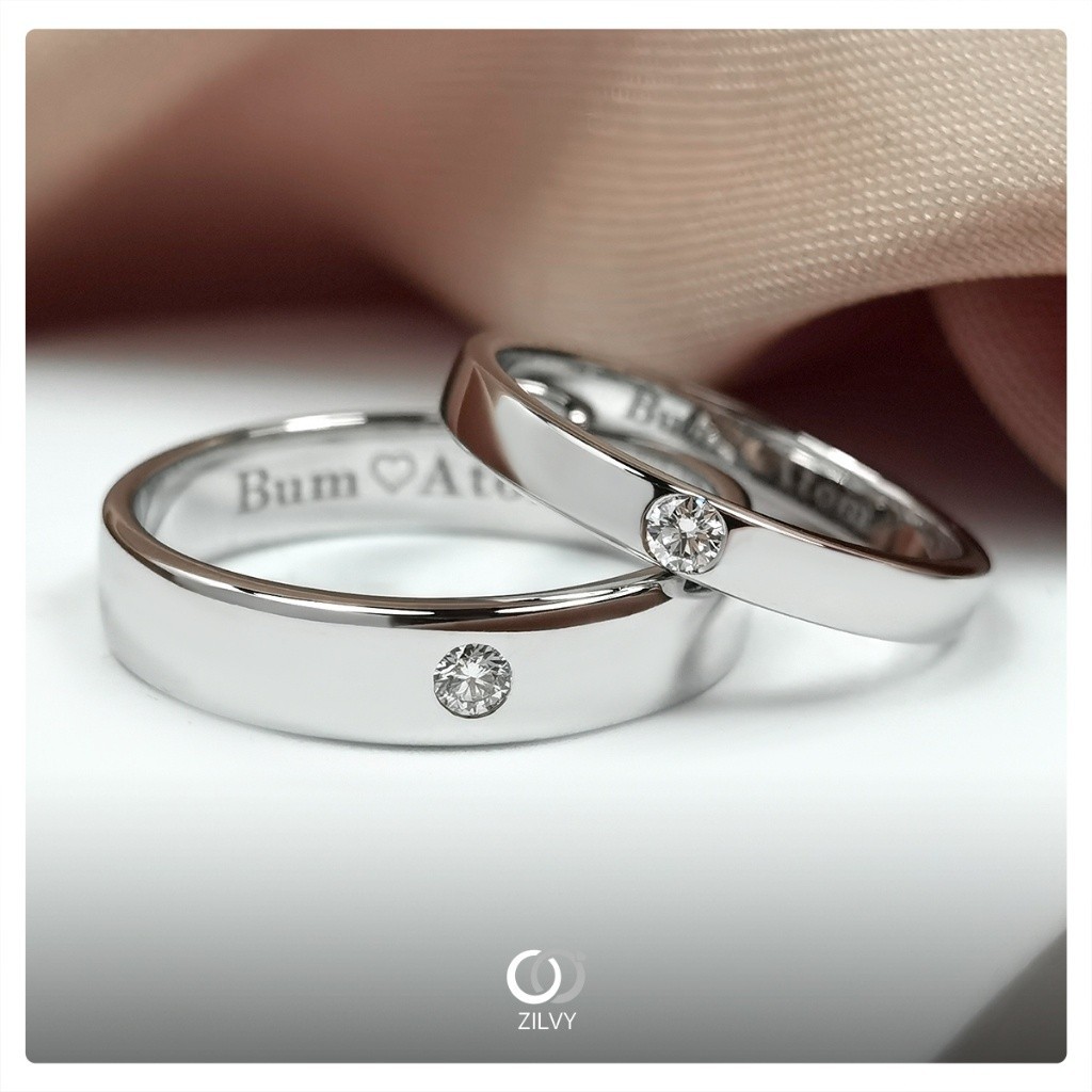 Zilvy - แหวนชายเพชรน้ำร้อย 0.05 กะรัต (BR369)