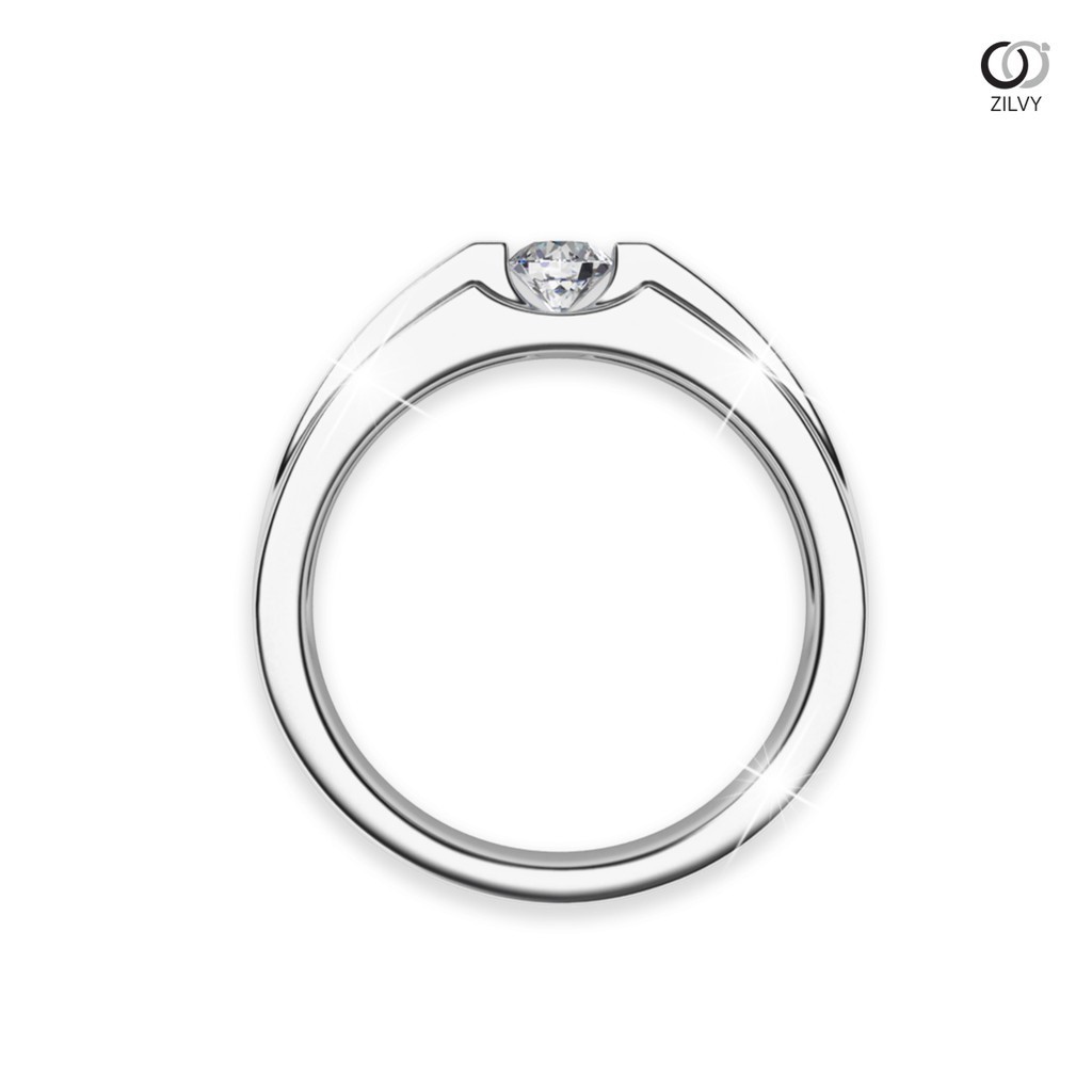 Zilvy - แหวนชายเพชรน้ำร้อย 0.20 กะรัต (BR346)
