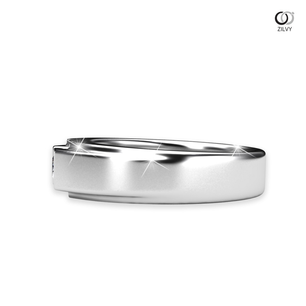 Zilvy - แหวนชายเพชรน้ำร้อย 0.20 กะรัต (BR346)