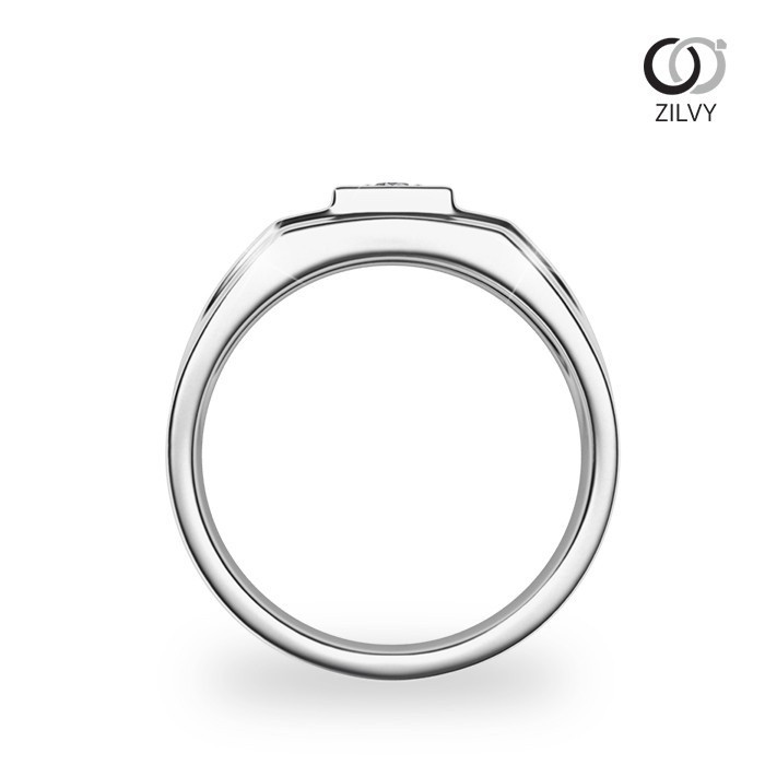 Zilvy - แหวนชายเพชรน้ำร้อย 0.13 กะรัต (BR247)
