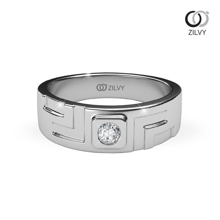 Zilvy - แหวนชายเพชรน้ำร้อย 0.05 กะรัต (BR155)