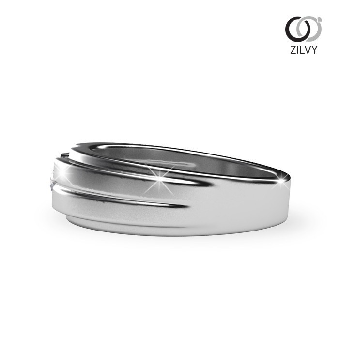Zilvy - แหวนชายเพชรน้ำร้อย 0.30 กะรัต (BR170)