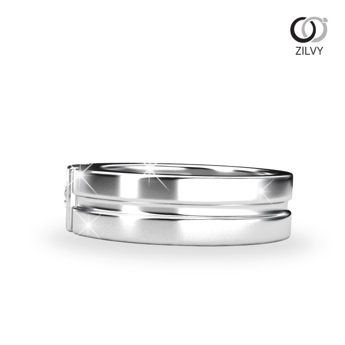 Zilvy - แหวนชายเพชรน้ำร้อย 0.20 กะรัต (BR183)
